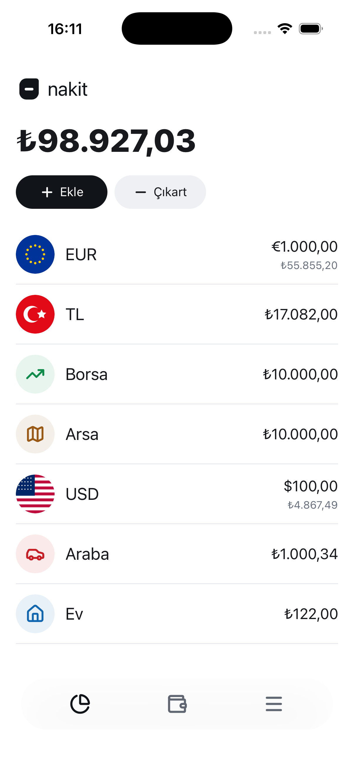 nakit uygulama arayüzü